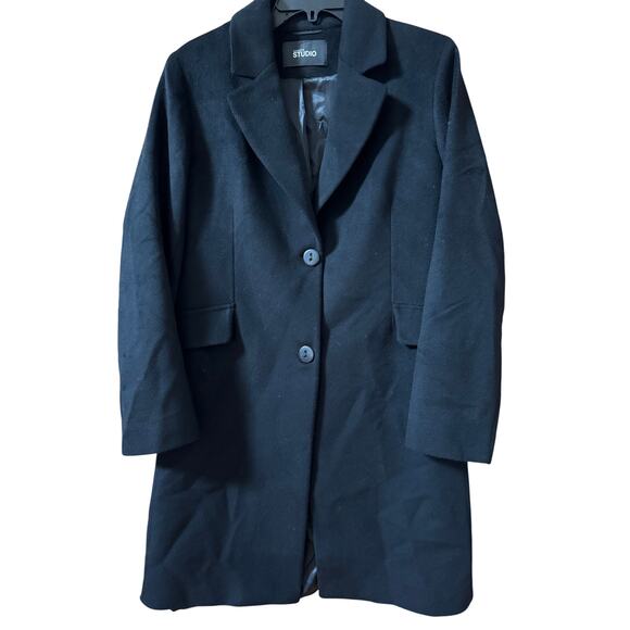 Fleurette Studio Notch lapel Collar $1100 Wool Blend Coat Women's Sz 8 - Picture 5 of 6